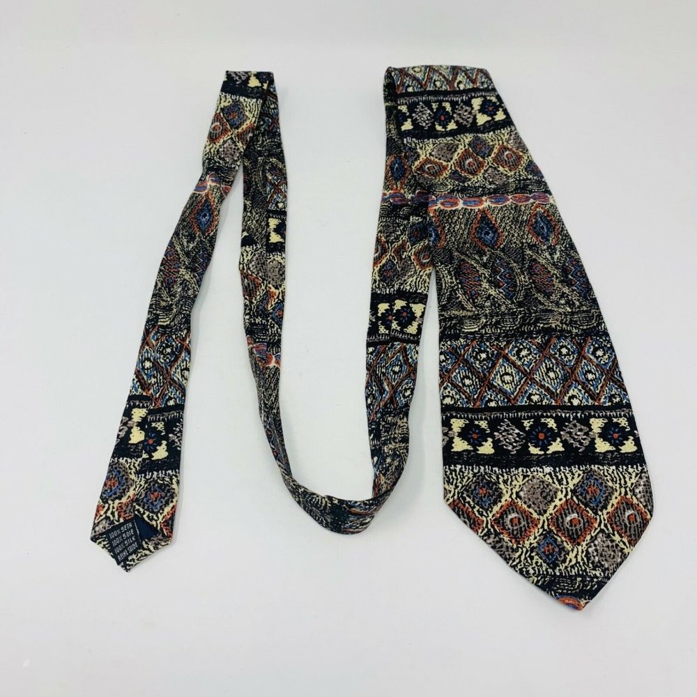 PIERRE BALMAIN MENS TIE 100% SILK Necktie Black/Or